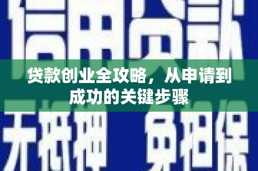 名山贷款创业全攻略，从申请到成功的关键步骤