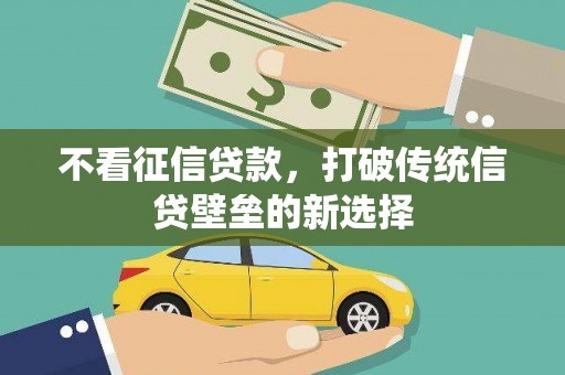 名山不看征信贷款，打破传统信贷壁垒的新选择