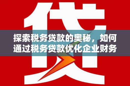 名山探索税务贷款的奥秘，如何通过税务贷款优化企业财务