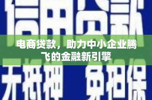 名山电商贷款，助力中小企业腾飞的金融新引擎