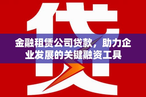 名山金融租赁公司贷款，助力企业发展的关键融资工具