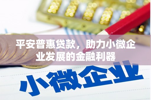 名山平安普惠贷款，助力小微企业发展的金融利器