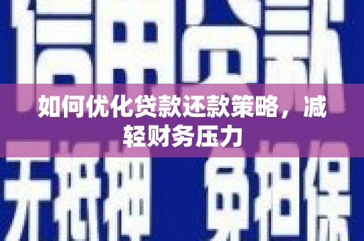 名山如何优化贷款还款策略，减轻财务压力
