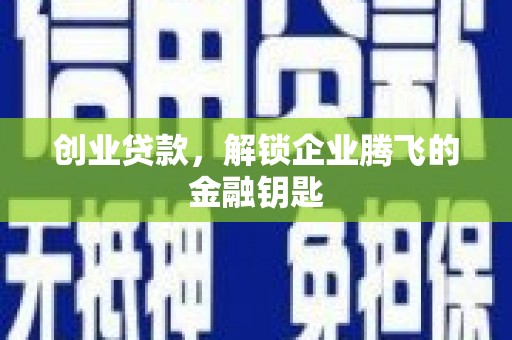 名山创业贷款，解锁企业腾飞的金融钥匙